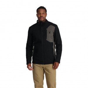 Spyder Bandit Full Zip Fleecejackor Herr Svarta | 72659CIVR