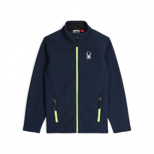 Spyder Bandit Full Zip Fleecejackor Pojke Marinblå | 53796FQIE