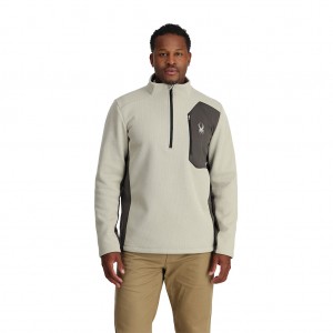 Spyder Bandit Half Zip Fleecejackor Herr Beige | 94287LOWC