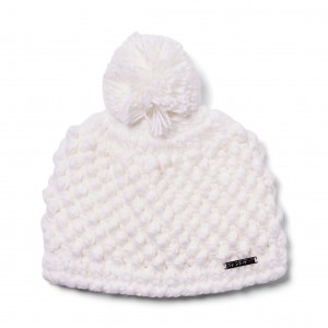 Spyder Brrr Berry Pom Mössa Tjej Vita | 93021EGYQ