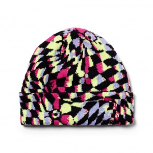 Spyder Check Floral Beanie Mössa Tjej Olika Färger | 08971TYKV