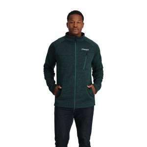 Spyder Encore Full Zip Fleecejackor Herr Grå Gröna | 68309FNGC