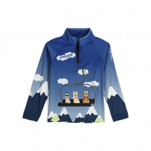 Spyder Friends Half Zip Blast Pojke Marinblå | 53469LUMN