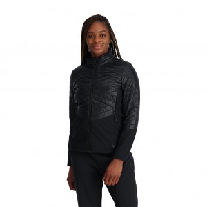 Spyder Glissade Dunjackor Dam Svarta | 96237NPLW