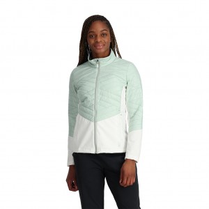 Spyder Glissade Dunjackor Dam Wintergreen | 74962OKHV