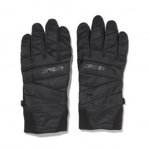 Spyder Glissade Hybrid Handskar Dam Svarta | 52768CFEN