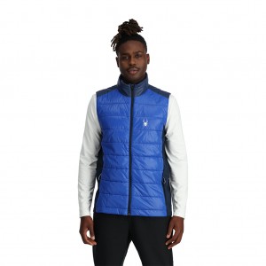 Spyder Glissade Vest Isolerade Västar Herr Blå | 75908GOAF