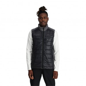 Spyder Glissade Vest Isolerade Västar Herr Svarta | 49761YULW