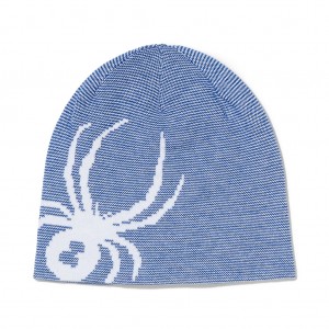 Spyder Reversible Innsbruck Beanie Mössa Herr Blå | 57409QTKL