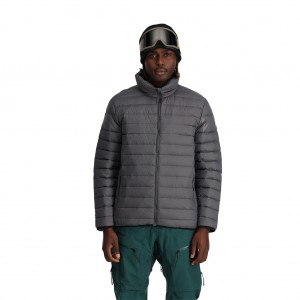 Spyder Sanction Hooded Dunjackor Herr Polar | 62301WMTU