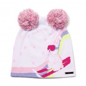 Spyder Ski Bunny Pom Mössa Tjej Vita | 94306MQLJ