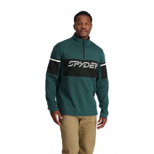 Spyder Speed Fleece Half Zip Fleecejackor Herr Grå Gröna | 18654WTLF