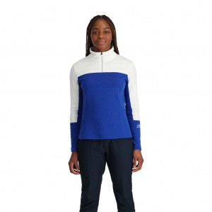 Spyder Speed Half Zip Fleecejackor Dam Blå | 63105BMLI