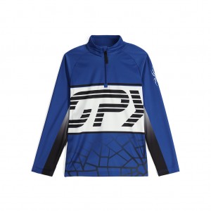 Spyder Web Half Zip Fleecejackor Pojke Blå | 96527OXPG