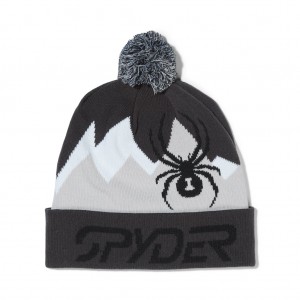 Spyder Zone Pom Mössa Herr Svarta | 53261MOLK
